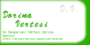 dorina vertesi business card