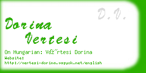 dorina vertesi business card